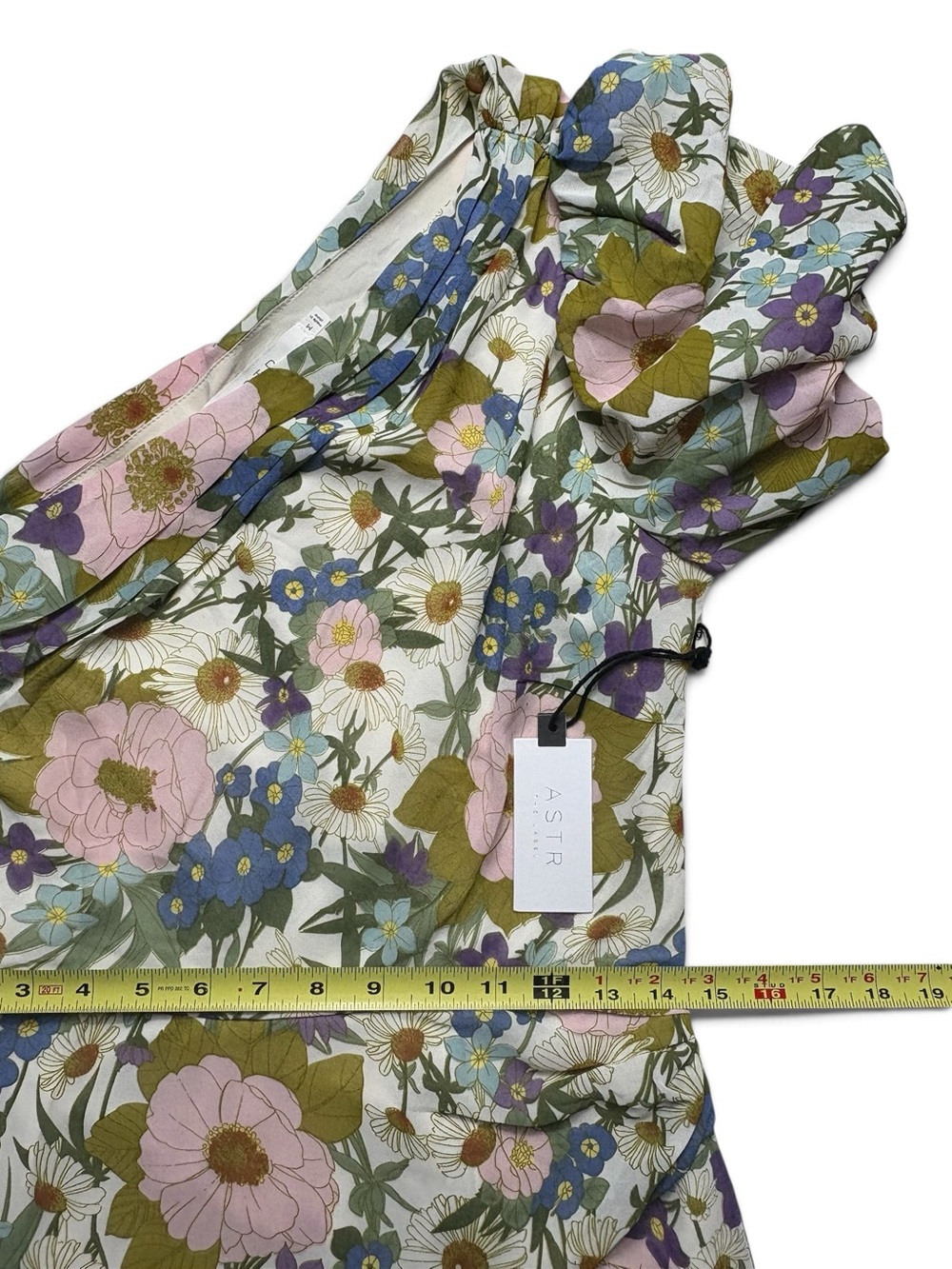 NWT ASTR the Label Santorini Floral One Shoulder Midi Dress Size Medium - Picture 10 of 14